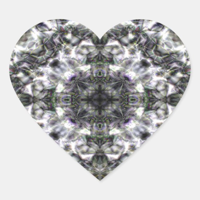 Silver Lace Herz-Aufkleber (Vorderseite)