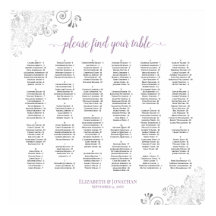 Silver Lace Lavender Alphabetic Seekarte