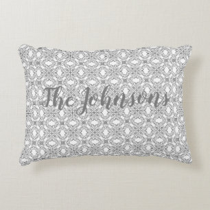 Silver Lace Pattern Dekokissen