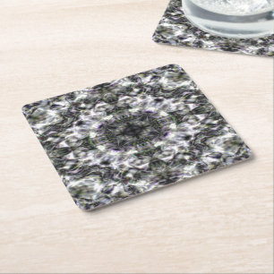 Silver Lace Rechteckiger Pappuntersetzer