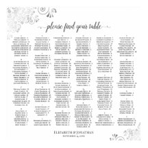 Silver Lace Simple Chic Alphabetic Seekarte