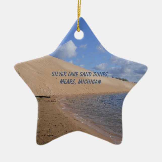 Silver Lake Sand Dunes, Mears, Michigan Keramik Ornament (Vorne)