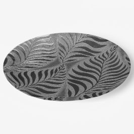 Silver Leaf Motif Pappteller