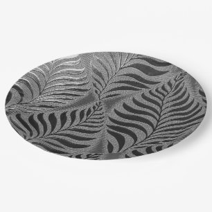 Silver Leaf Motif Pappteller