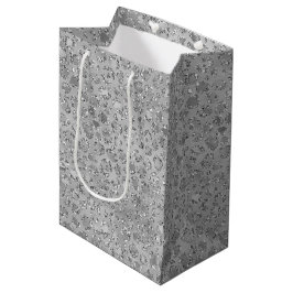 Silver Leopard Gray Meow Kitty Cat Mittlere Geschenktüte