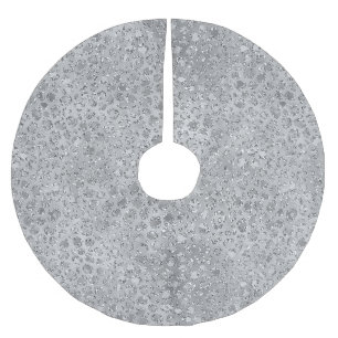 Silver Leopard Gray Meow Kitty Cat Polyester Weihnachtsbaumdecke