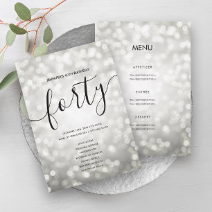 Silver Lights 40th Birthday Menu Programme