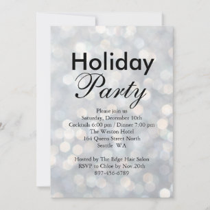 Silver Lights Holiday Invitation d'entreprise