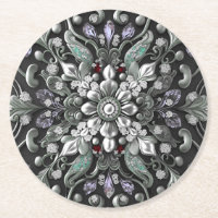 Silver Lila Decorative Paper Untersetzer