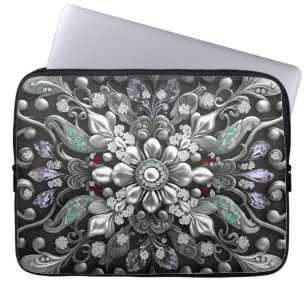 Silver Lila dekorativer Laptop-Sieb Laptopschutzhülle