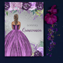 Silver Lila Glitzer Dress Quinceañera Quince