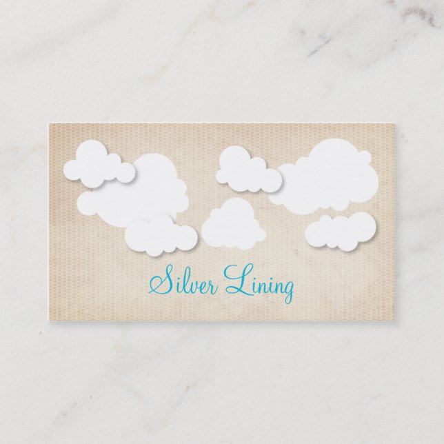 Silver Lining Business Cards Visitenkarte (Vorderseite)