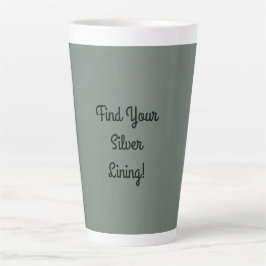 Silver Lining Verzierte Latte Tasse