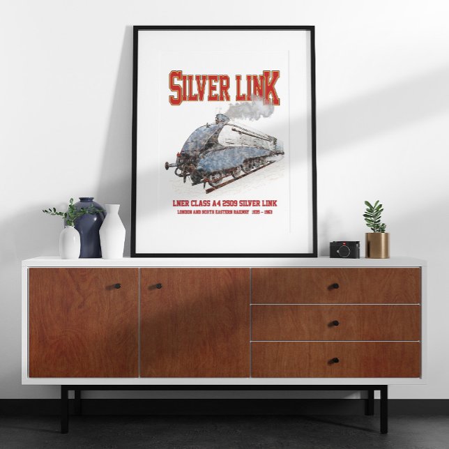 Silver Link - LNER Class A4 2509 Steam Train Loco Poster (Von Creator hochgeladen)