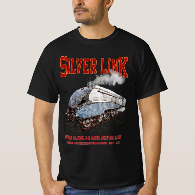 Silver Link - LNER Class A4 2509 Steam Train Loco T-Shirt (Vorderseite)