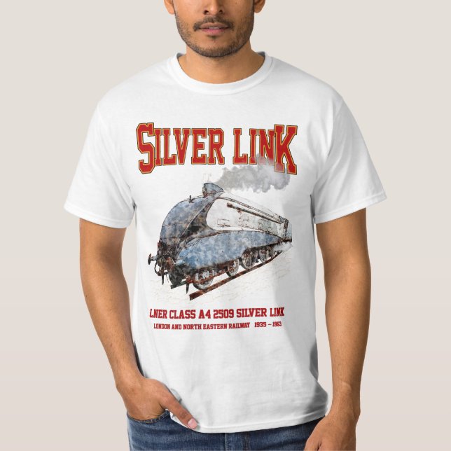 Silver Link - LNER Class A4 2509 Steam Train Loco T-Shirt (Vorderseite)