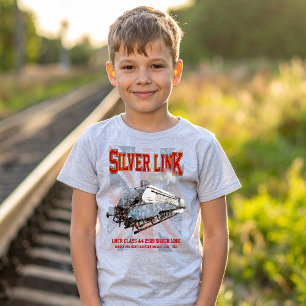 Silver Link LNER Klasse A4 2509 Lokomotive UK-Flag T-Shirt