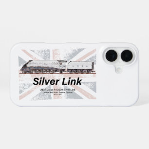 Silver Link LNER-Klasse A4-Lokomotivenprofilflagge iPhone 16 Hülle