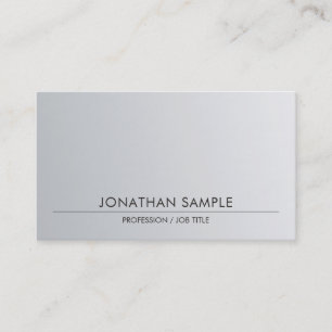 Silver Look Ausgeklügeltes Design Trendy Visitenkarte