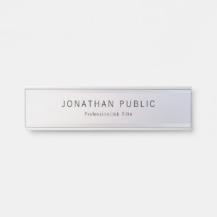 Silver Look Glamour Template Moderne Elegant Türschild