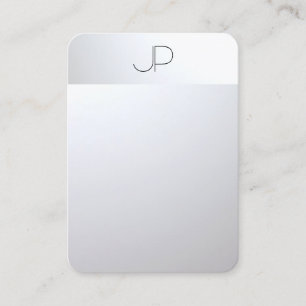 Silver Look Moderne Elegante Beruflich Mighty Visitenkarte
