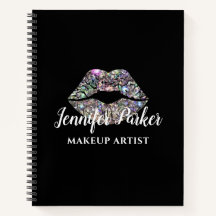 Silver MAKEUP ARTIST Logo Kiss Name