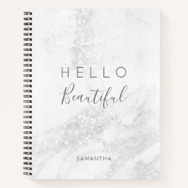 Silver Marble Glitzer / Hello Beautiful Notizbuch