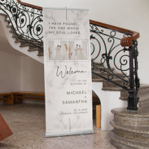 Silver Marble Texture Modern Wedding Willkommen