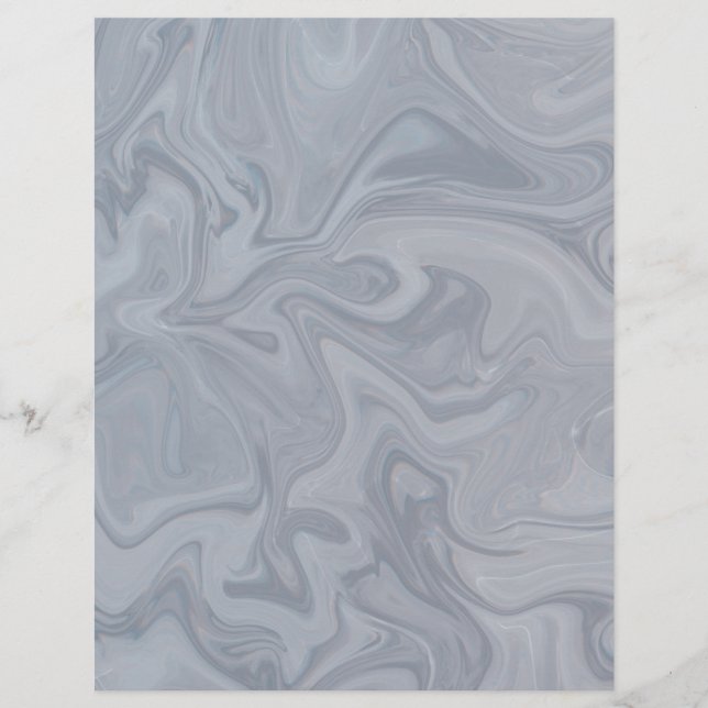 Silver Marble Watercolor 8,5" x 11" Papier (Vorderseite)