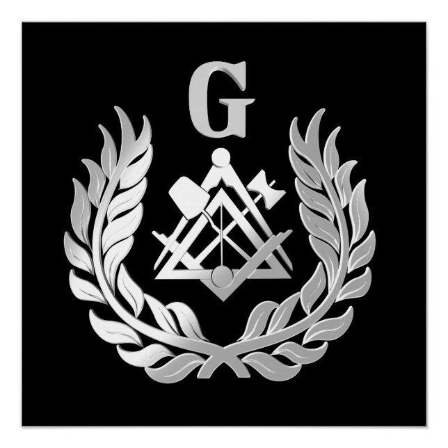 Silver masonry symbol poster (Vorderseite)