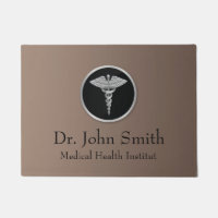 Silver Medical Caduceus - Doormat