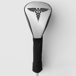 Silver Medical Caduceus Golf Headcover