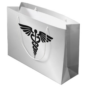 Silver Medical Caduceus Große Geschenktüte