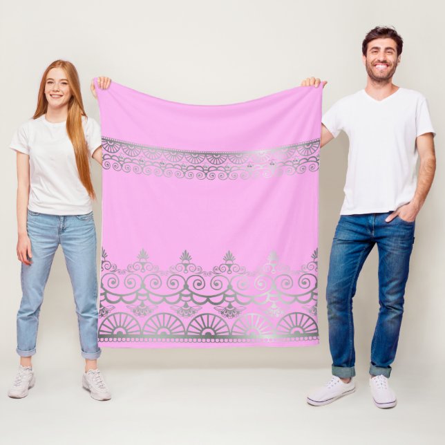 Silver Mehndi - Fleece Blanket (Beispiel)