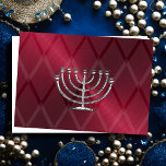 Silver Menorah Hanukkah Card Feiertagskarte<br><div class="desc">Unterkunft thematisch von Umua entworfen. Gedruckt und ausgeliefert von Zazzle oder ihren Partnern.</div>