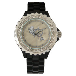 Silver Mermaid im sandigen Dekor Armbanduhr