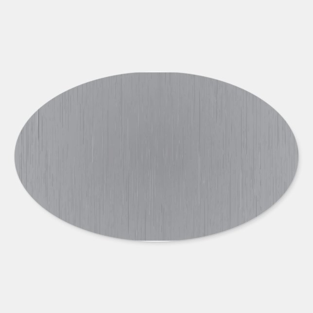 Silver Metal Look Ovaler Aufkleber (Vorderseite)
