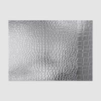 Silver Metal Look Snakeskin Metallic