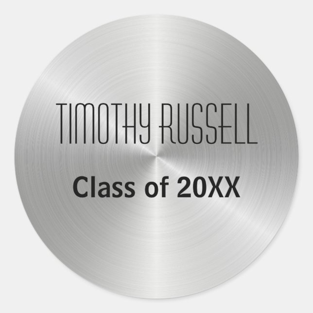 Silver Metal Shine - Abschluss Sticker (Vorderseite)