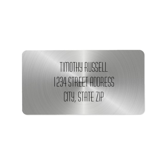 Silver Metal Shine - Adressmarken Adressaufkleber (Vorne)