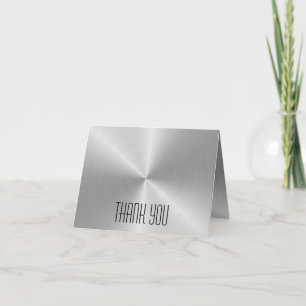 Silver Metal Shine - Carte de note Merci