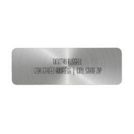 Silver Metal Shine - Rücksendeadressen-Aufkleber