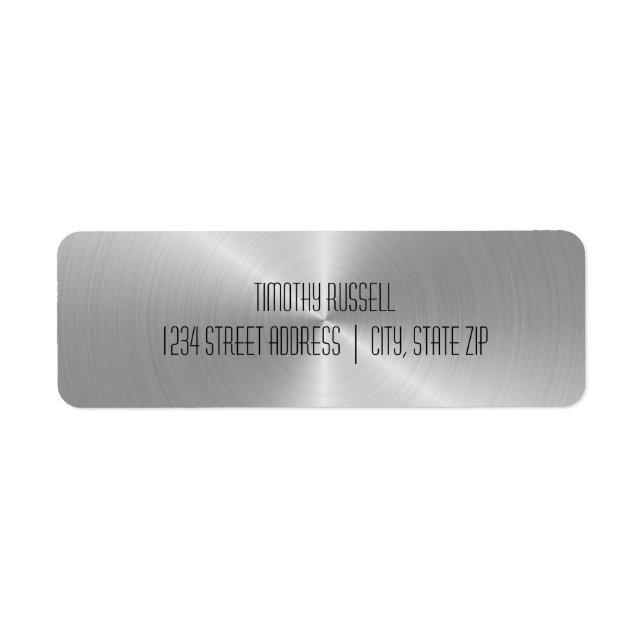 Silver Metal Shine - Rücksendeadressen-Aufkleber (Vorne)