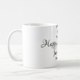 Silver Metallic 30. Happy Jubiläum Name hinzufügen Kaffeetasse
