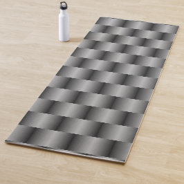 Silver Metallic Abstrakt Basket Weave Eleganter Ch Yogamatte