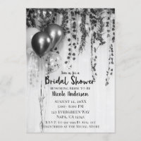 Silver Metallic Balloons Rustikales Ivy Brautparty