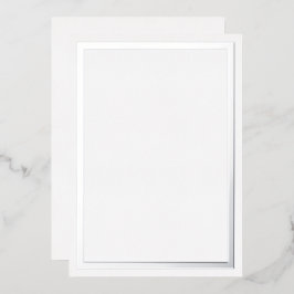 Silver Metallic Foil Border Cards Folieneinladung