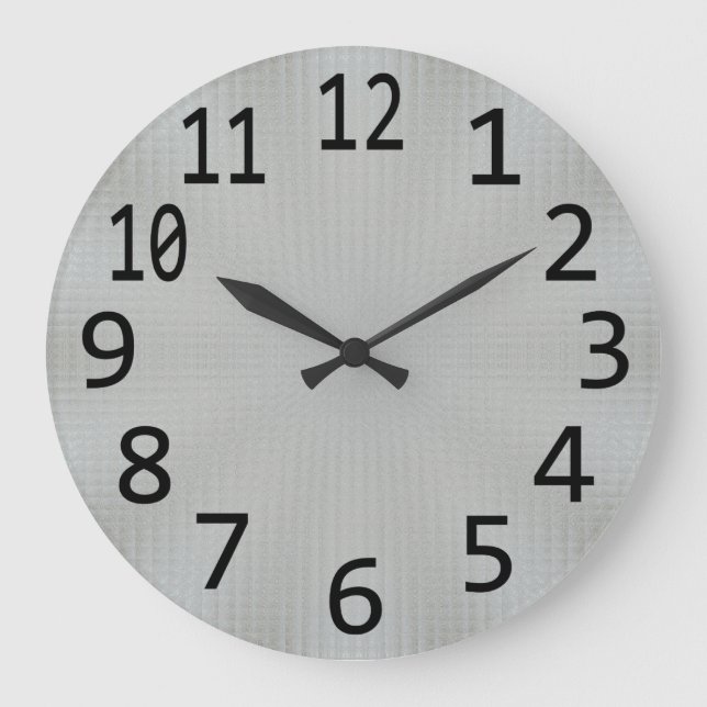 Silver Metallic für eine industrielle Look Uhr (Vorderseite)