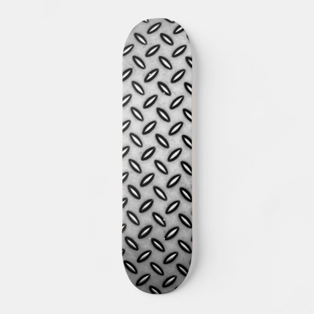 Silver Metallic Gemustert Skateboard (Vorderseite)