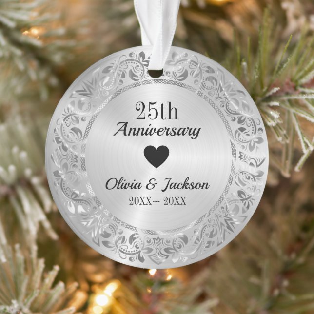 Silver Metallic Ornament (Baum)